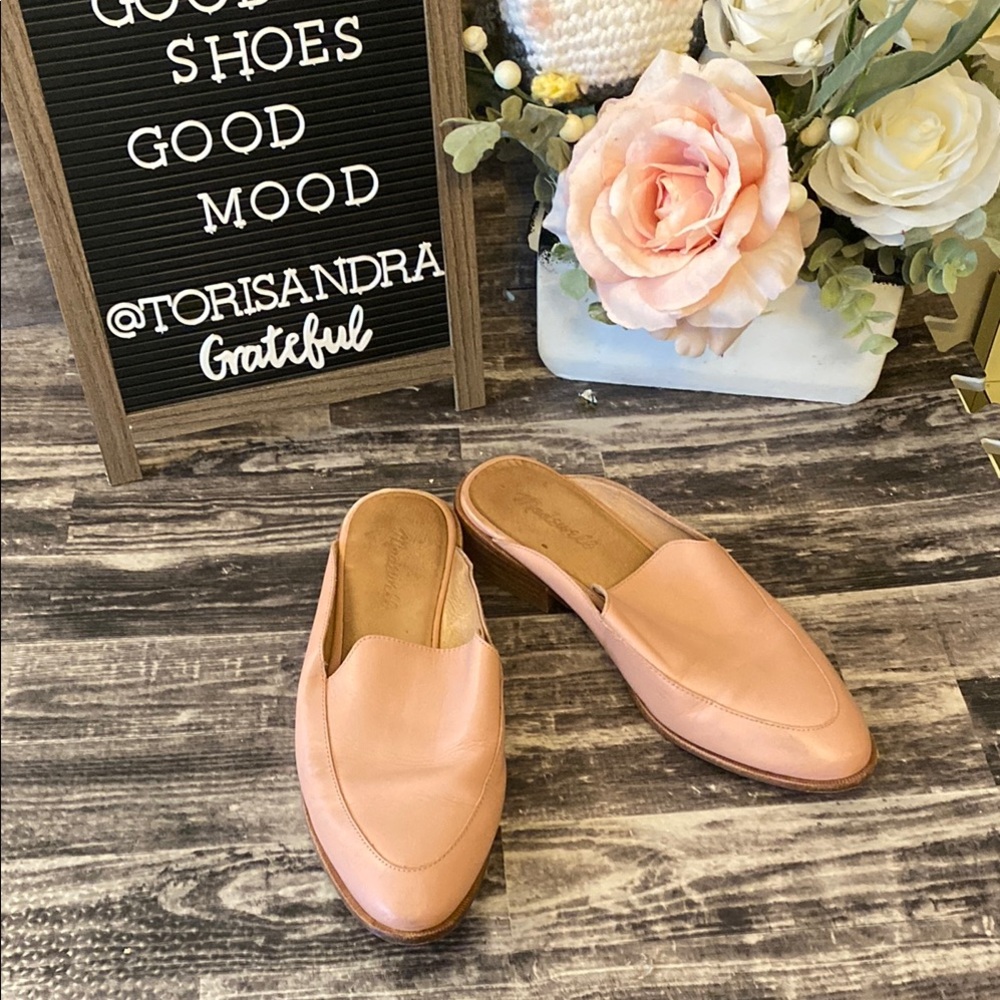 Madewell ligh Pink Mules Classic Minimalist Design